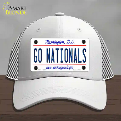 Go Nationals Novelty License Plate Hat Tag Mesh / White