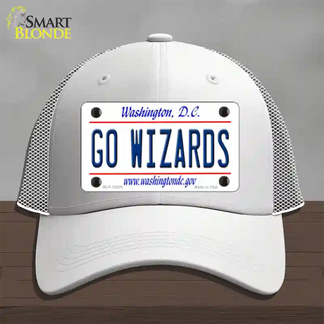 Go Wizards Novelty License Plate Hat Tag Mesh / White