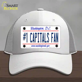 Number 1 Capitals Fan Novelty License Plate Hat Tag Mesh / White