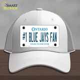 Number 1 Blue Jays Fan Novelty License Plate Hat Tag Mesh / White