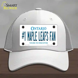 Number 1 Maple Leafs Fan Novelty License Plate Hat Tag Mesh / White