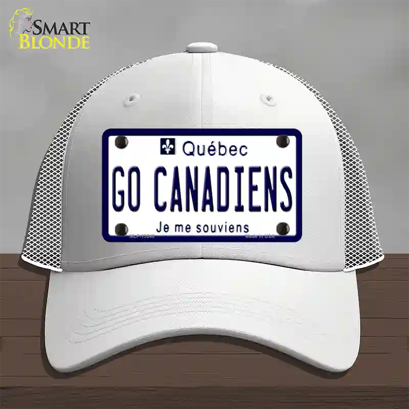Go Canadiens Novelty License Plate Hat Tag Mesh / White