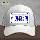 Number 1 Canucks Fan Novelty License Plate Hat Tag Mesh / White