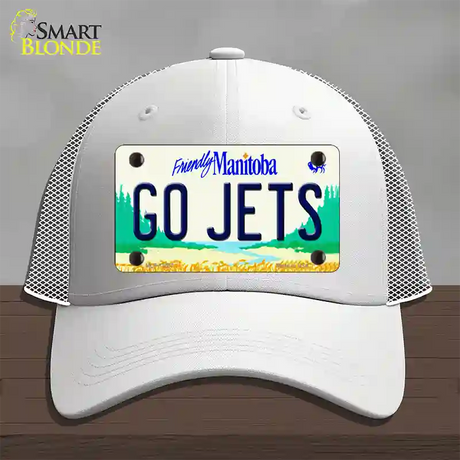 Go Jets Manitoba Novelty License Plate Hat Tag Mesh / White