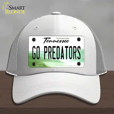 Go Predators Novelty License Plate Hat Tag Mesh / White