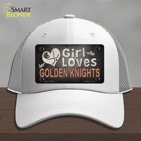 This Girl Loves Her Golden Knights Novelty License Plate Hat Tag Mesh / White