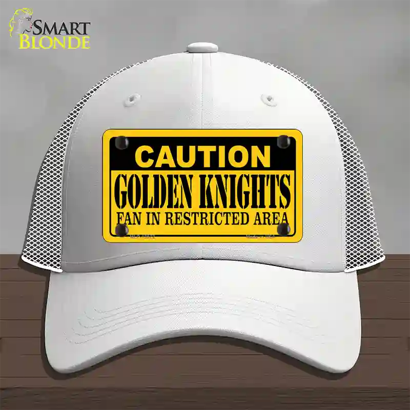 Caution Golden Knights Novelty License Plate Hat Tag Mesh / White