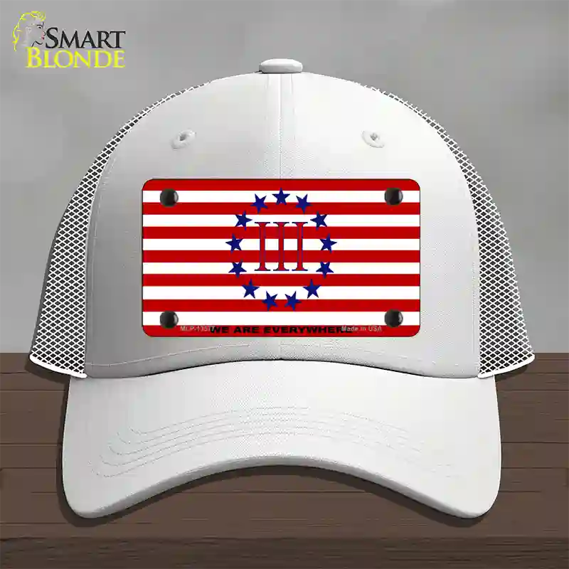 We Are Everywhere 3 Percent Novelty License Plate Hat Tag Mesh / White