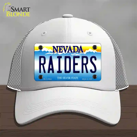 Raiders Nevada Novelty License Plate Hat Tag Mesh / White