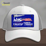 Trump Train Novelty License Plate Hat Tag Mesh / White