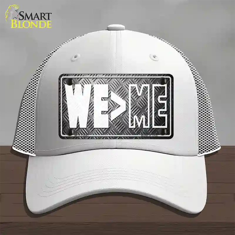 We Greater Than Me Novelty License Plate Hat Tag Mesh / White