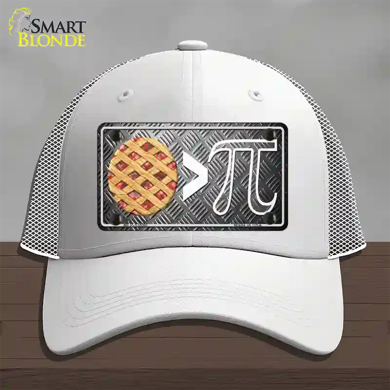 Pie Greater Than Pi Novelty License Plate Hat Tag Mesh / White