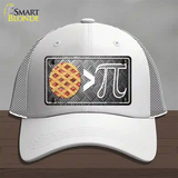 Pie Greater Than Pi Novelty License Plate Hat Tag Mesh / White