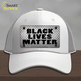 Black Lives Matter Diamond Plate Novelty License Plate Hat Tag Mesh / White