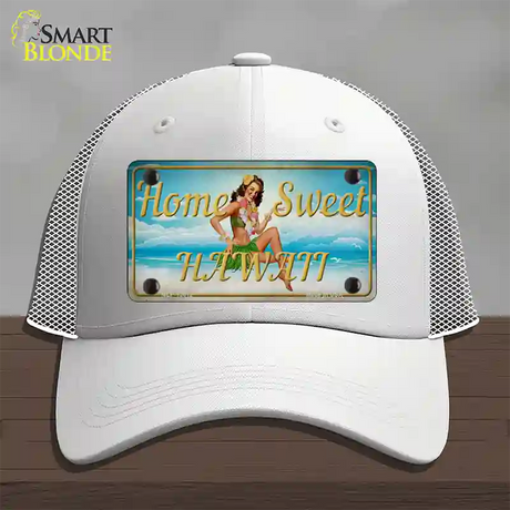 Home Sweet Hawaii Novelty License Plate Hat Tag Mesh / White