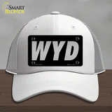 WYD Black Novelty License Plate Hat Tag Mesh / White