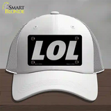 LOL Black Novelty License Plate Hat Tag Mesh / White