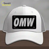 OMW Black Novelty License Plate Hat Tag Mesh / White