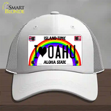 I Heart Oahu Novelty License Plate Hat Tag Mesh / White