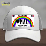 I Heart Maui Novelty License Plate Hat Tag Mesh / White