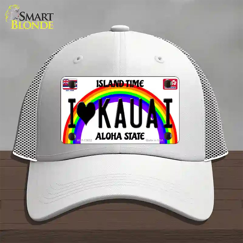 I Heart Kauai Novelty License Plate Hat Tag Mesh / White