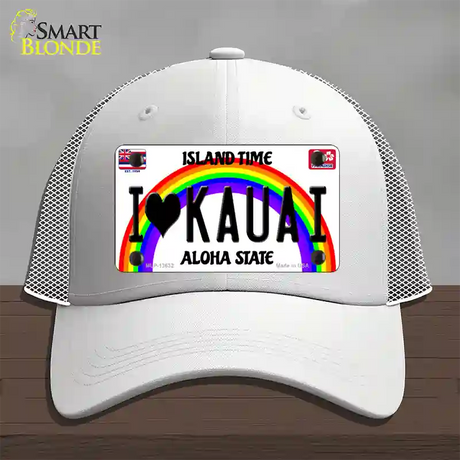 I Heart Kauai Novelty License Plate Hat Tag Mesh / White