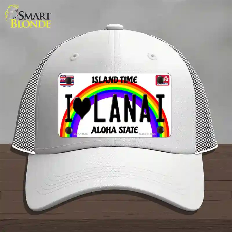 I Heart Lanai Novelty License Plate Hat Tag Mesh / White