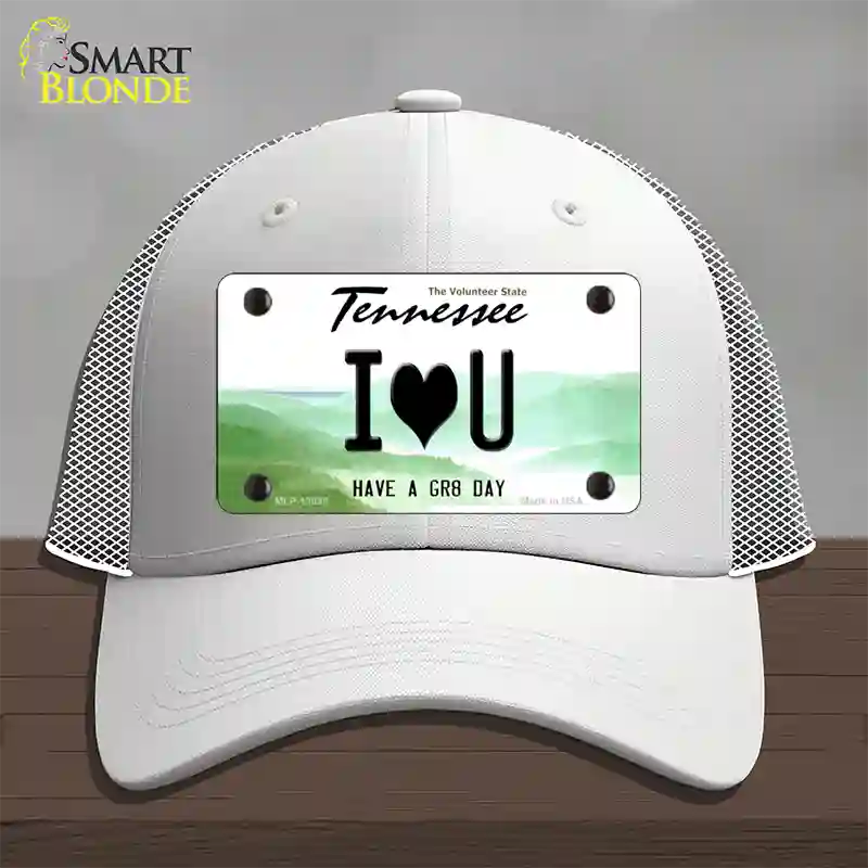 I Heart You Novelty License Plate Hat Tag Mesh / White