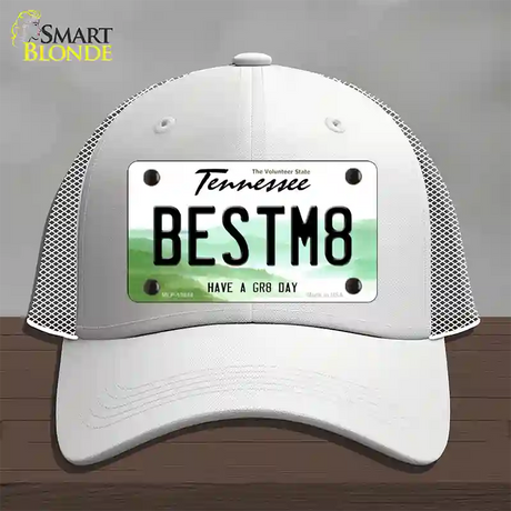 Best Mate Novelty License Plate Hat Tag Mesh / White