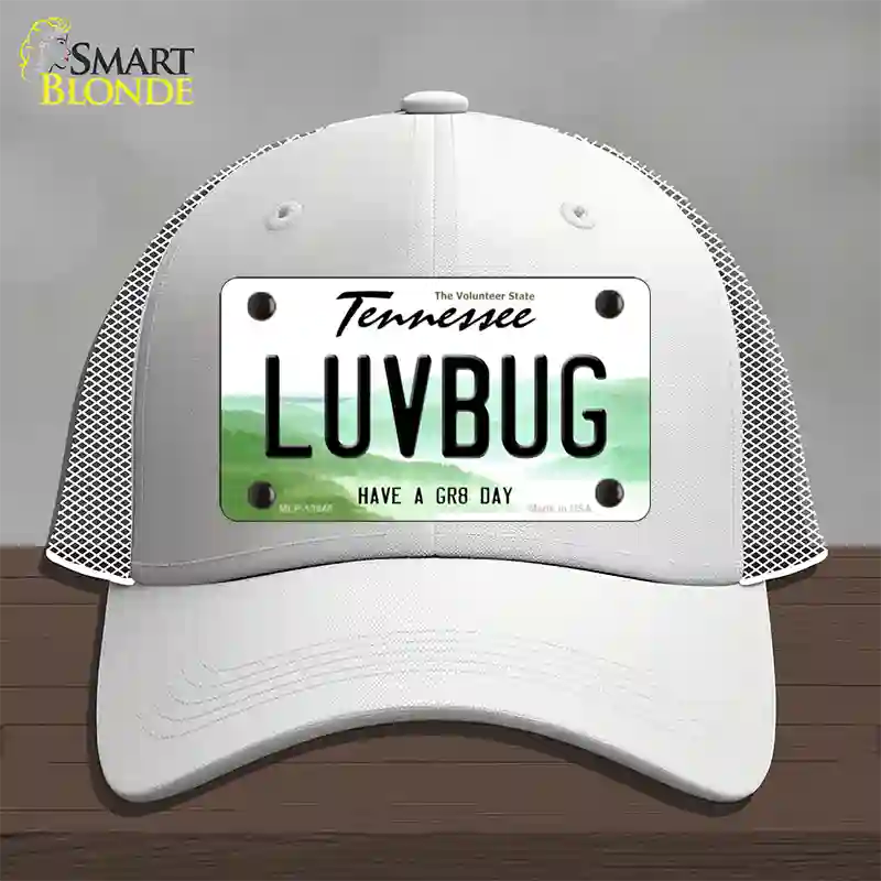 Love Bug Novelty License Plate Hat Tag Mesh / White