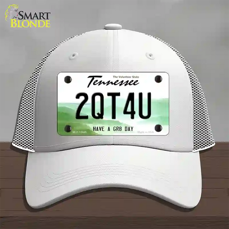 Too Cute For You Novelty License Plate Hat Tag Mesh / White