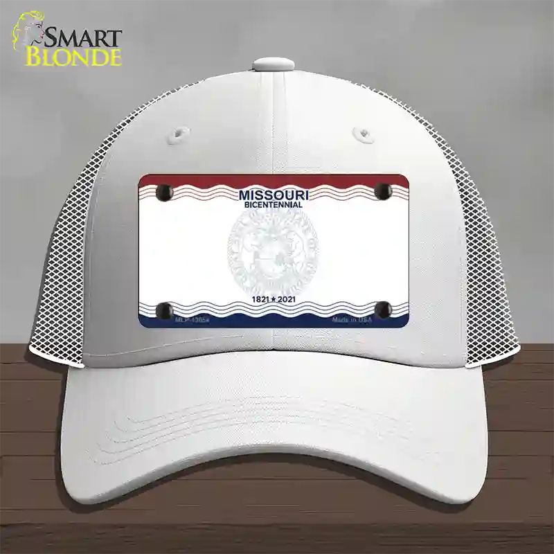 Missouri Bicentennial State Blank Novelty License Plate Hat Mesh / White