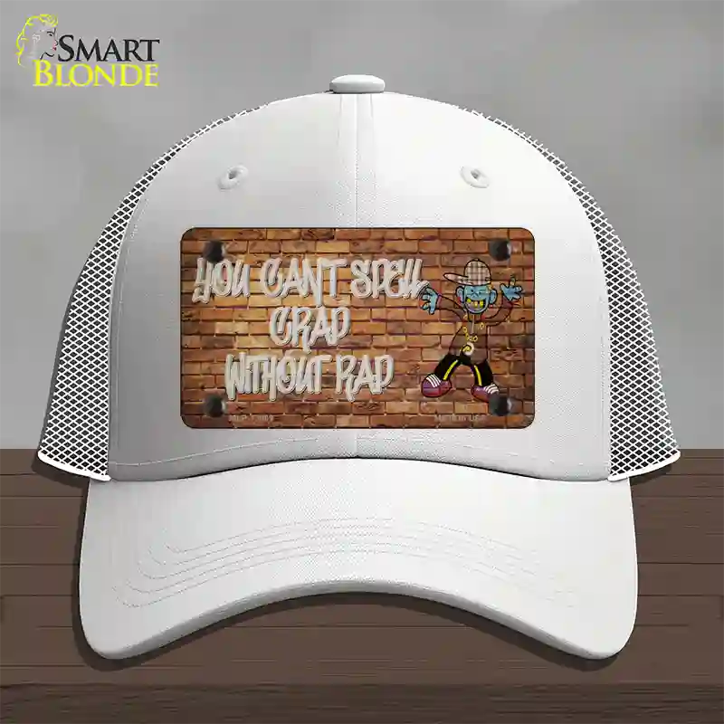 Grad Without Rad Novelty License Plate Hat Tag Mesh / White