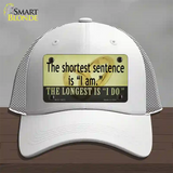 Longest Sentence I Do Novelty License Plate Hat Tag Mesh / White