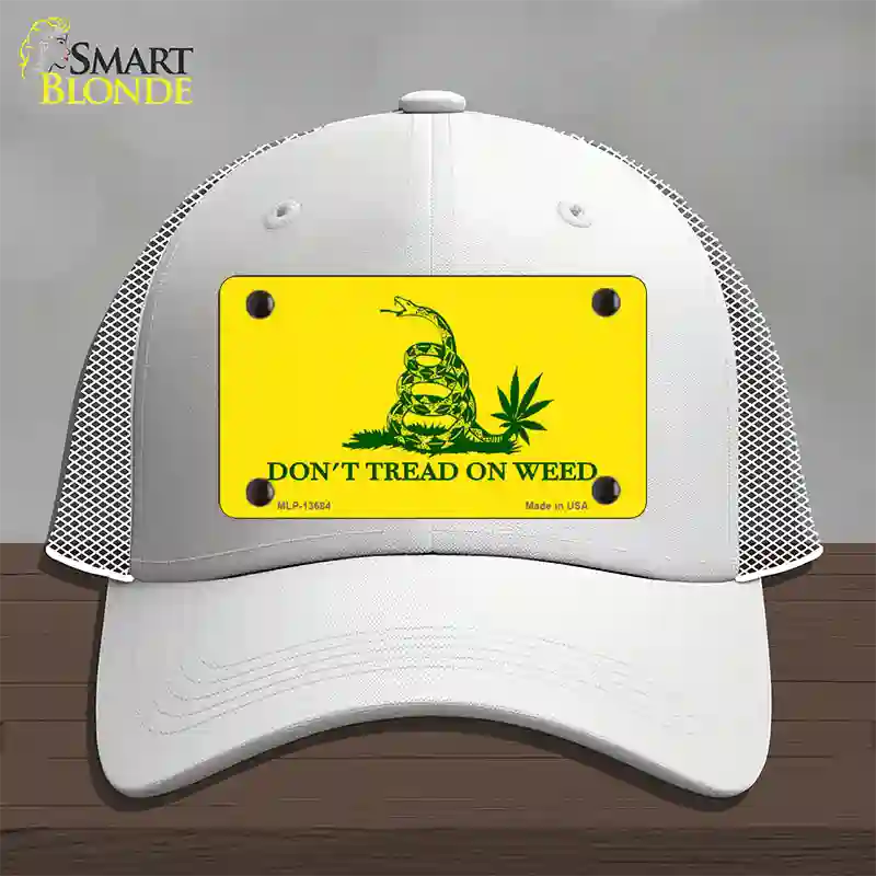 Dont Tread On Weed Novelty License Plate Hat Tag Mesh / White