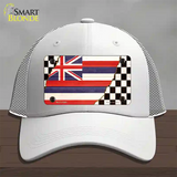 Hawaii Racing Flag Novelty License Plate Hat Tag Mesh / White