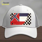 Mississippi Racing Flag Novelty License Plate Hat Tag Mesh / White