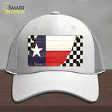 Texas Racing Flag Novelty License Plate Hat Tag Mesh / White