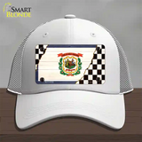 West Virginia Racing Flag Novelty License Plate Hat Tag Mesh / White