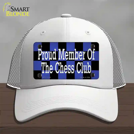 Chess Club Member Novelty License Plate Hat Tag Mesh / White