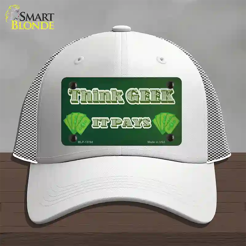 Think Geek Novelty License Plate Hat Tag Mesh / White