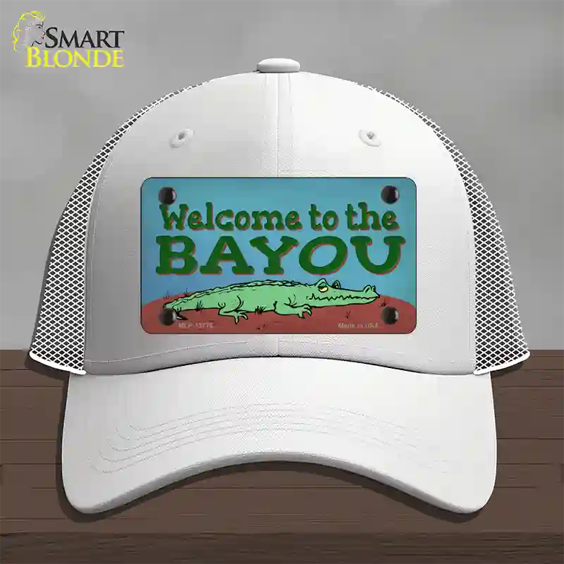 Welcome To The Bayou Novelty License Plate Hat Tag Mesh / White