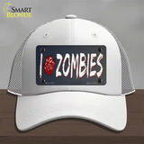 I Love Zombies Novelty License Plate Hat Tag Mesh / White