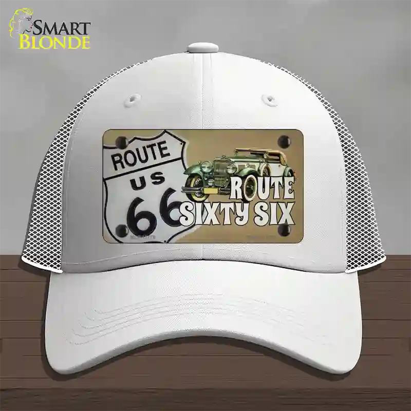 Route Sixty Six Novelty License Plate Hat Tag Mesh / White