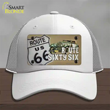 Route Sixty Six Novelty License Plate Hat Tag Mesh / White