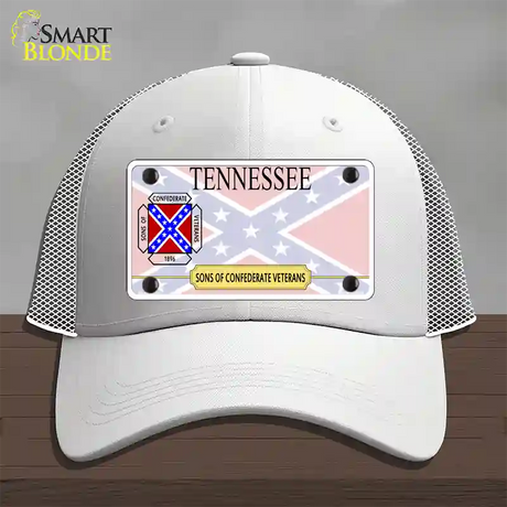 Tennessee Sons Of Confederate Novelty License Plate Hat Mesh / White