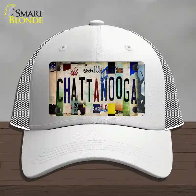 Chattanooga Strip Art Novelty License Plate Hat Tag Mesh / White