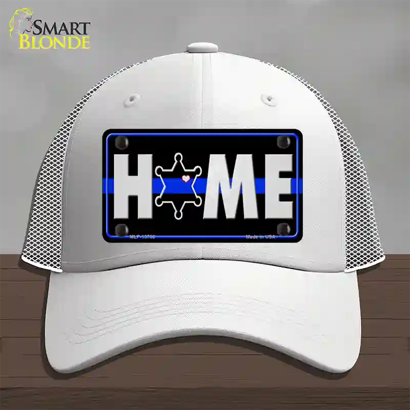 Home Sheriff Badge Novelty License Plate Hat Tag Mesh / White