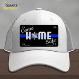 Come Home Safe Novelty License Plate Hat Tag Mesh / White