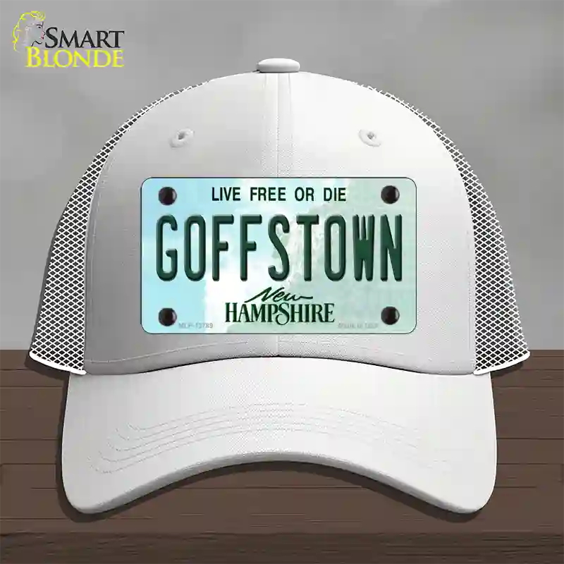 Goffstown New Hampshire Novelty License Plate Hat Tag Mesh / White